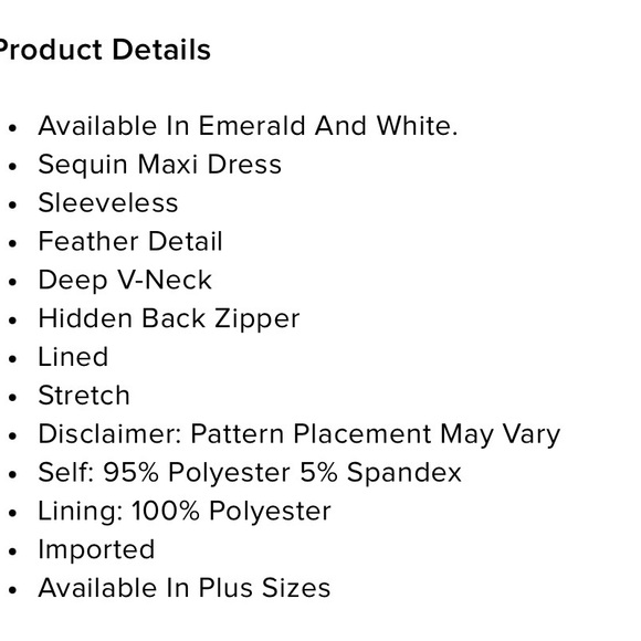 Fashion Nova NWT The Most Elegant Sequin Stretch Feather Sleeveless Maxi Dress S - Picture 14 of 15